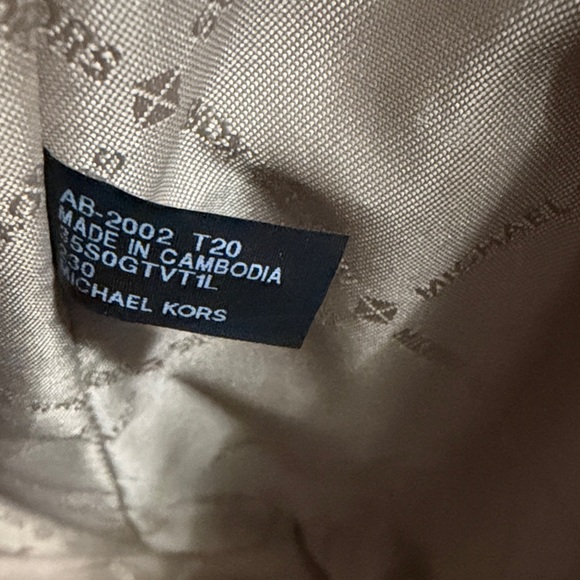 Michael Kors Tan Tote with Pink Scarf Accent - Picture 10 of 13